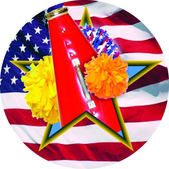 Cheerleader Vibraprint® Patriotic Label