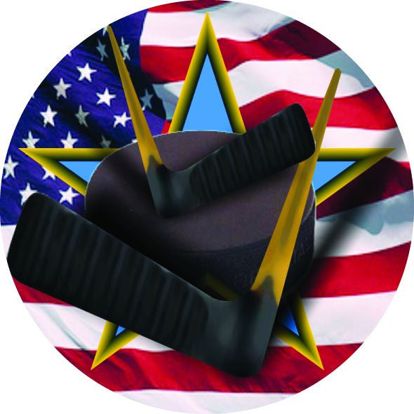 Hockey Vibraprint® Patriotic Label