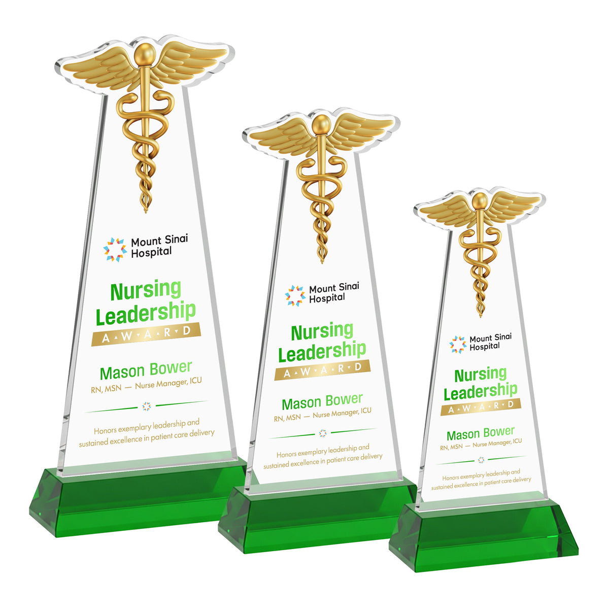 Caduceus VividPrint™ Award on Hartford Base