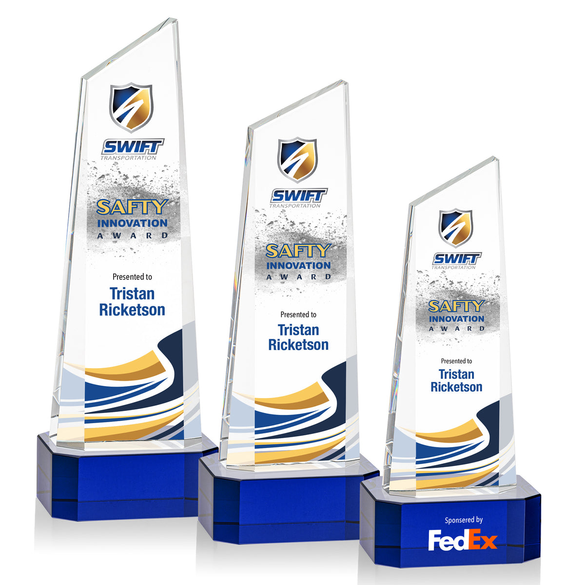 Belmont Tower VividPrint™ Award on Padova - Blue