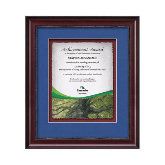 Caprera Artisan Paper Certificate Framed Award