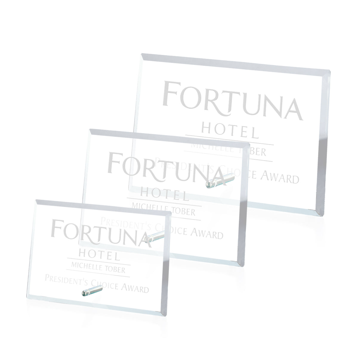 Windsor Rectangle Horizontal Award - Chrome