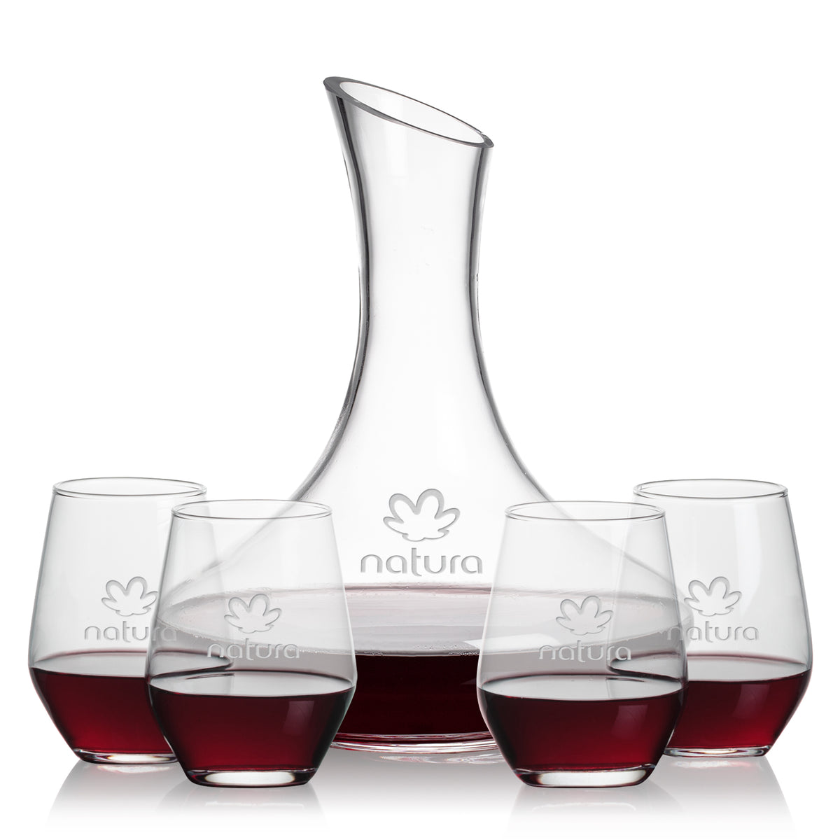 Kanata Carafe & Mandelay Stemless Wine