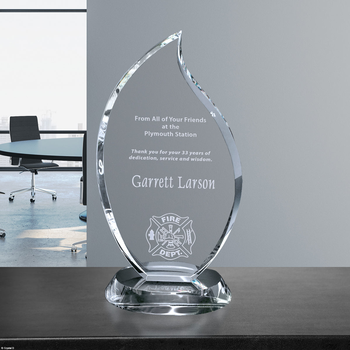 Flame Award 11" - Crystal D