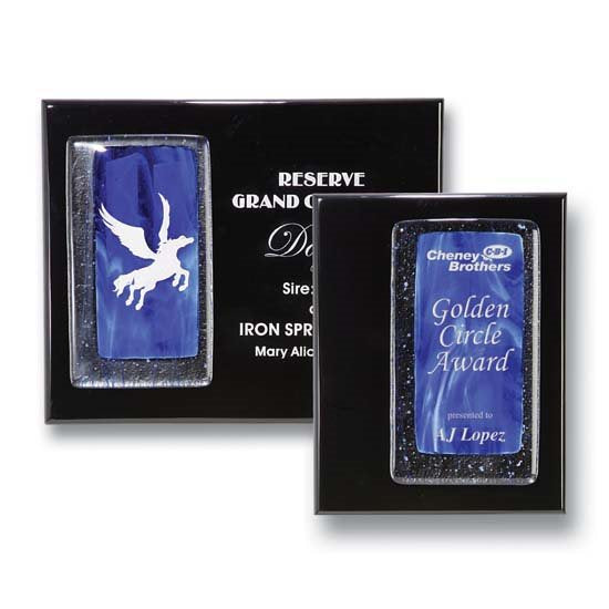 Fusion Mounted Art Glass Plaque - Options