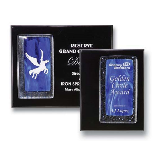 Fusion Mounted Art Glass Plaque - Options