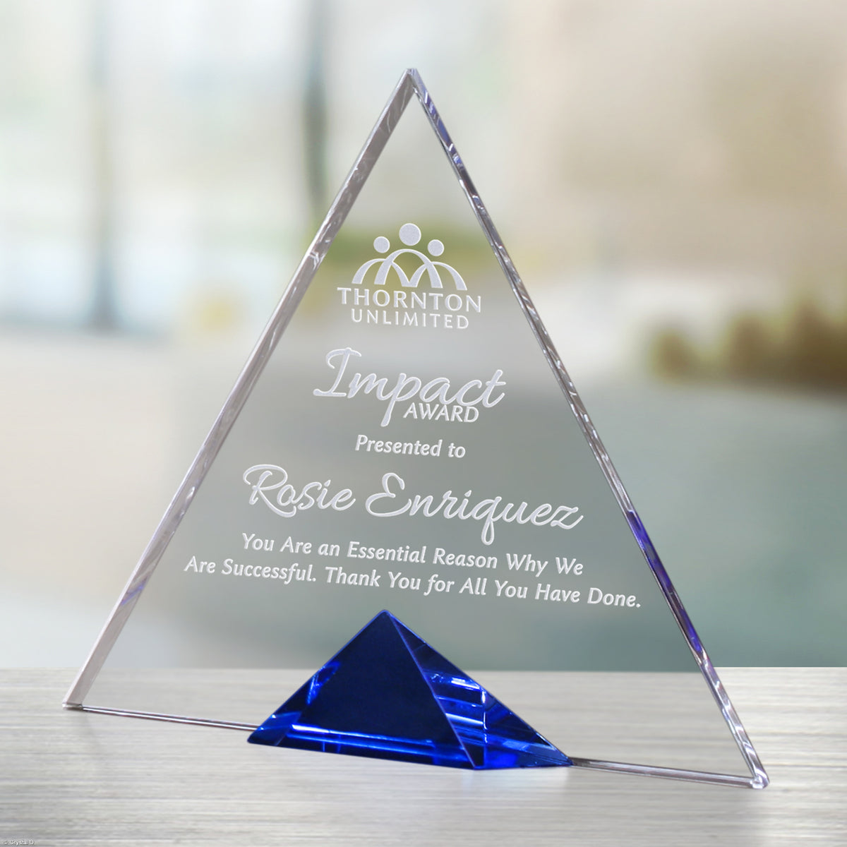 Gala Triangle 7-1/2" - Crystal D