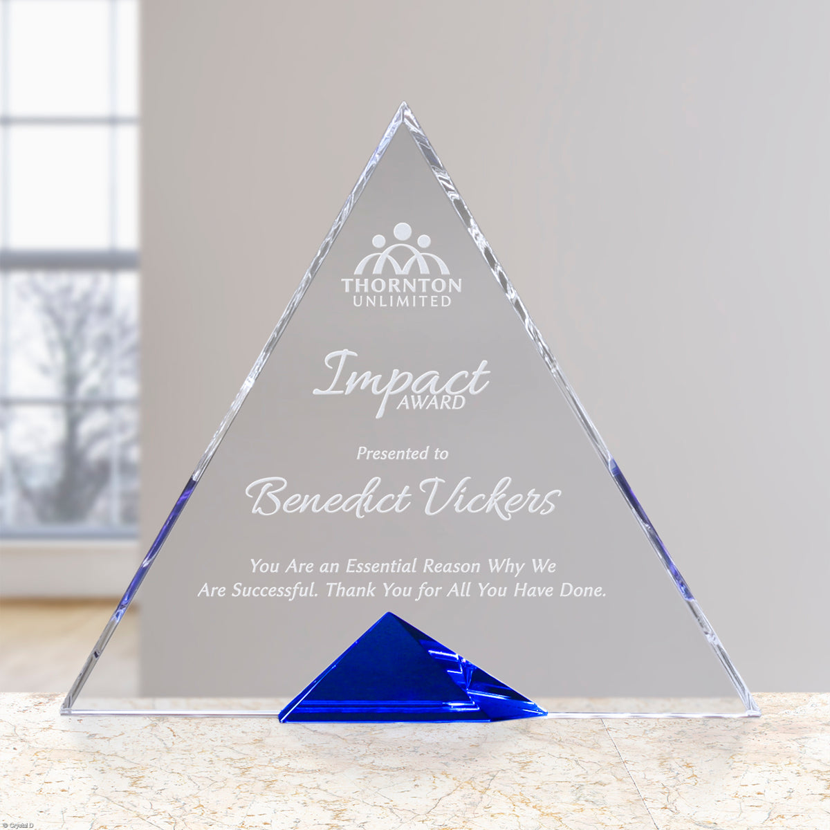 Gala Triangle 8-1/2" - Crystal D