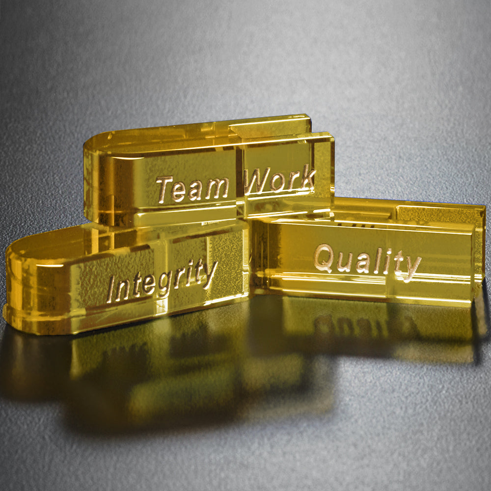 Goal-Setter Block - Gold - Crystal D
