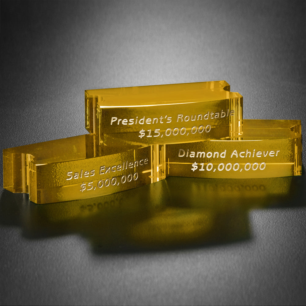 Goal-Setter Block - Gold - Crystal D
