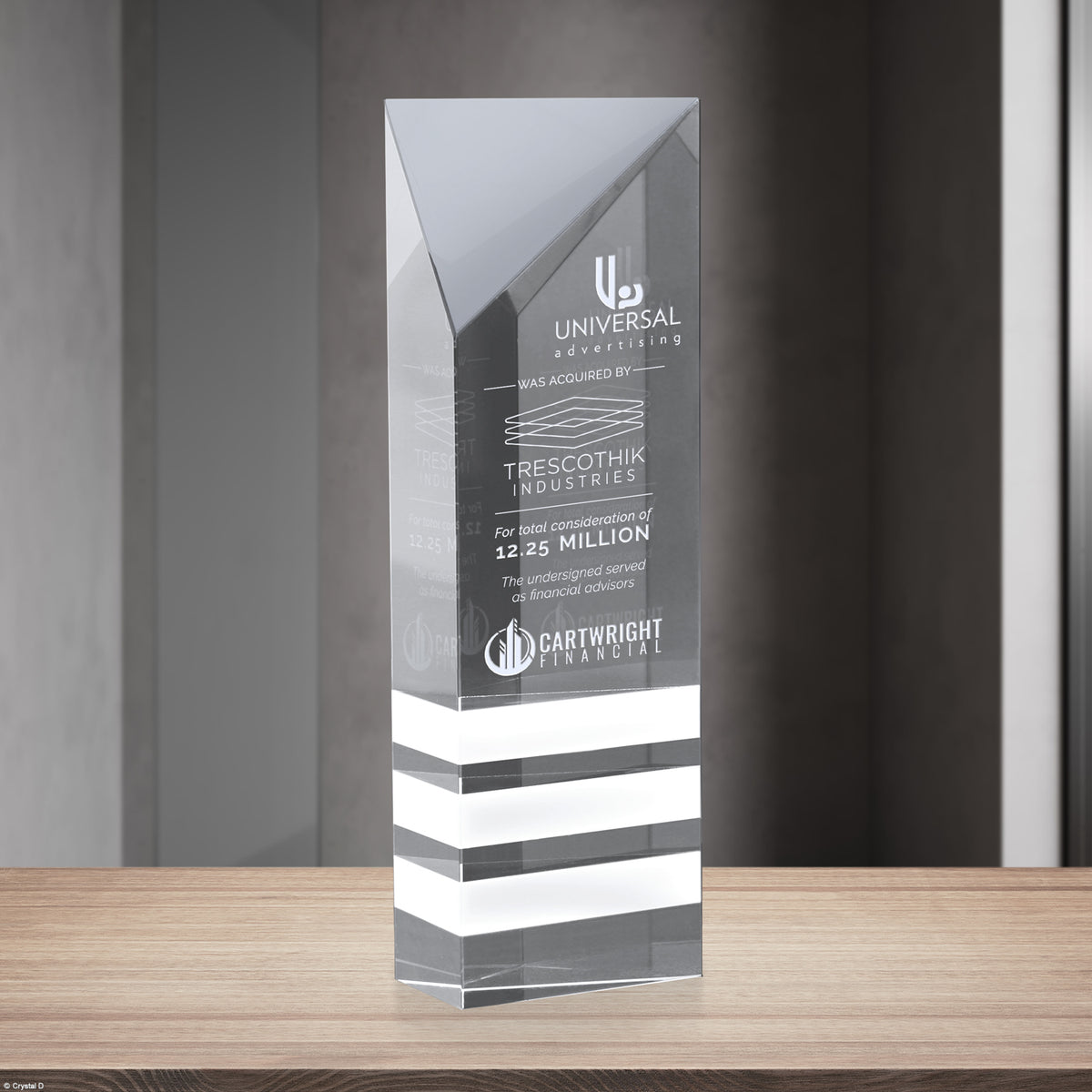 Guthrie Award 10-1/2" - Crystal D