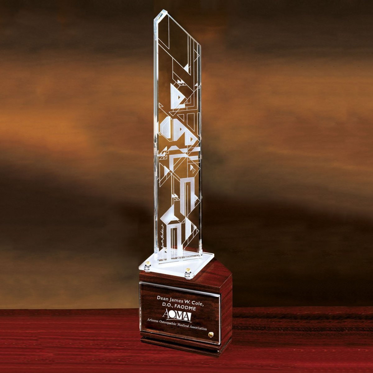 Harmonics-Lighted Wood Base from EtchedWorks