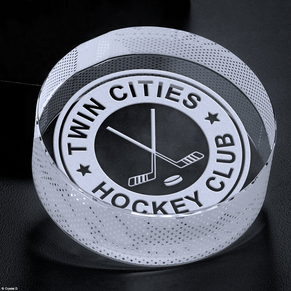 Hockey Puck 3" Dia. - Crystal D
