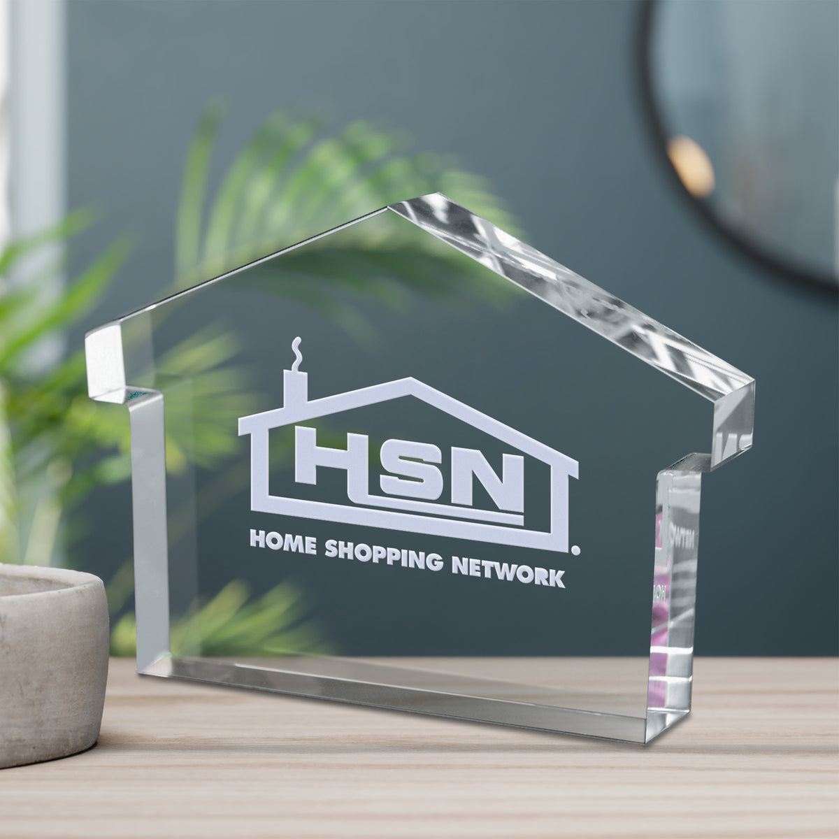 House Paperweight 4" W - Crystal D