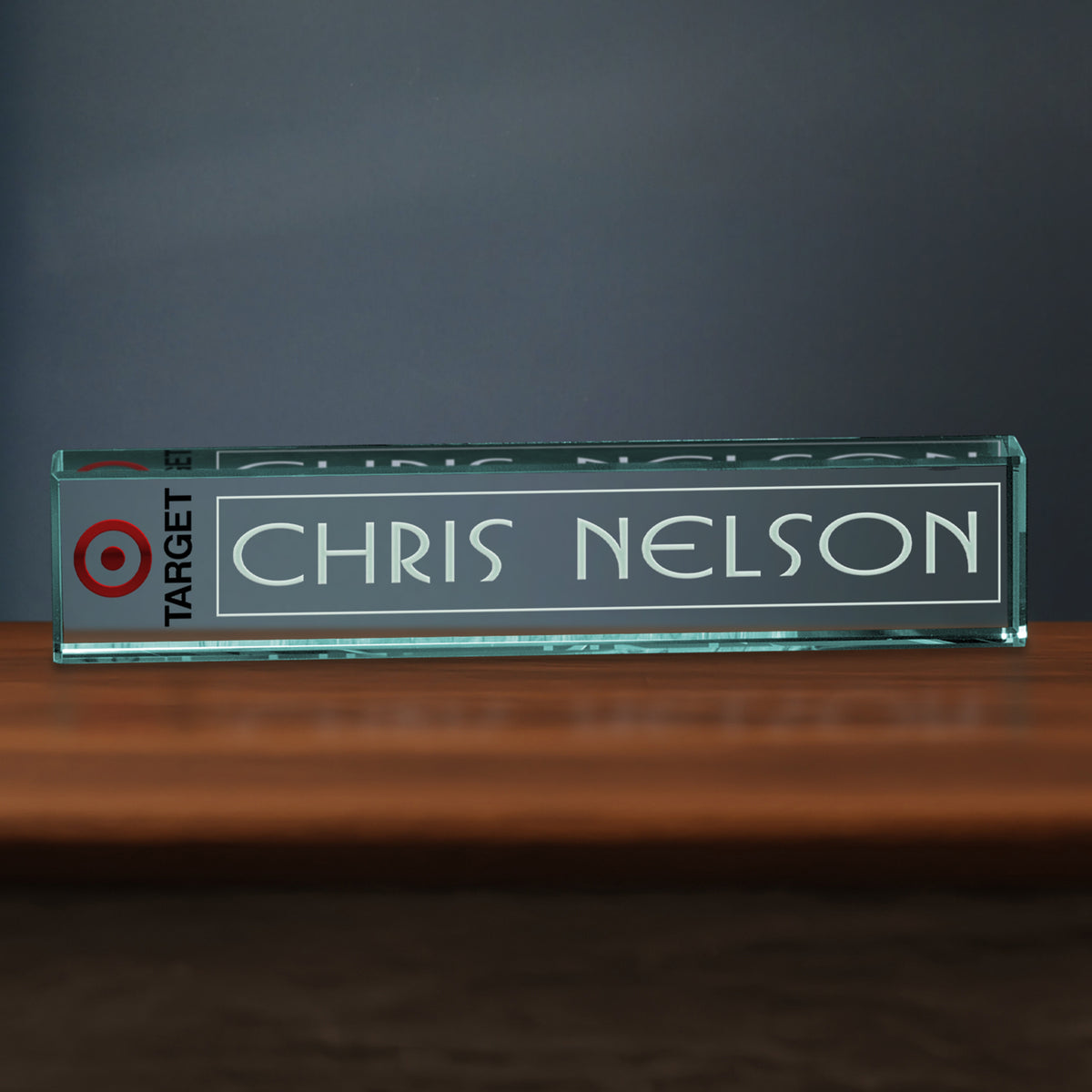 Jade Nameplate 12" W - Crystal D