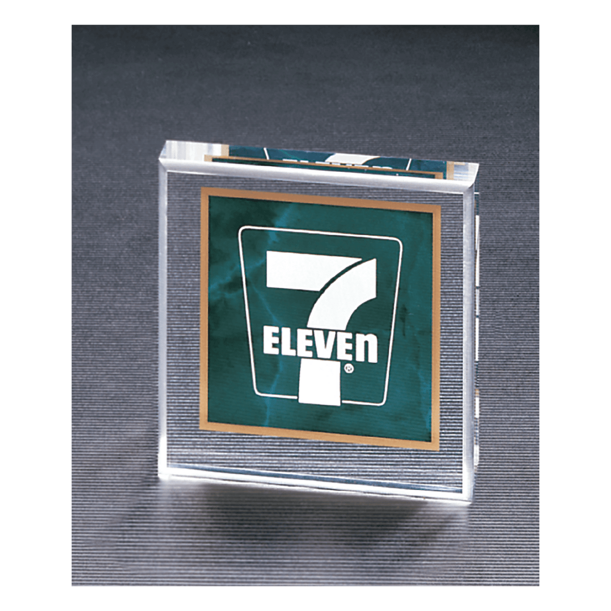 3 3/4" x 3 3/4" Emerald Marble Design Acrylic Paperweight