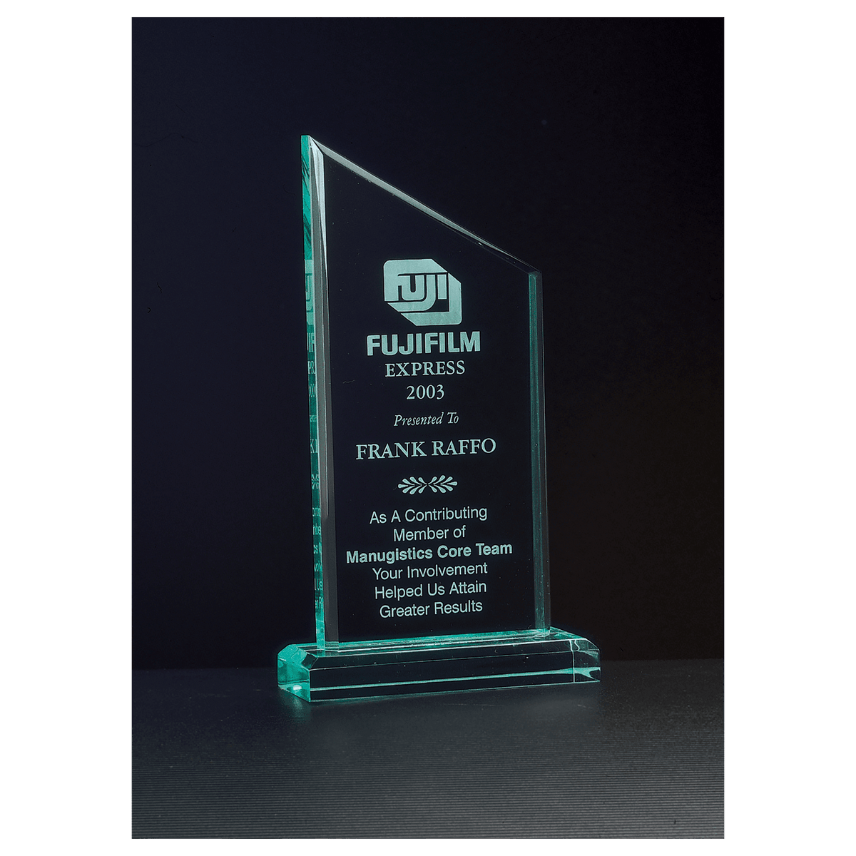 Zenith Series Jade Acrylic Award