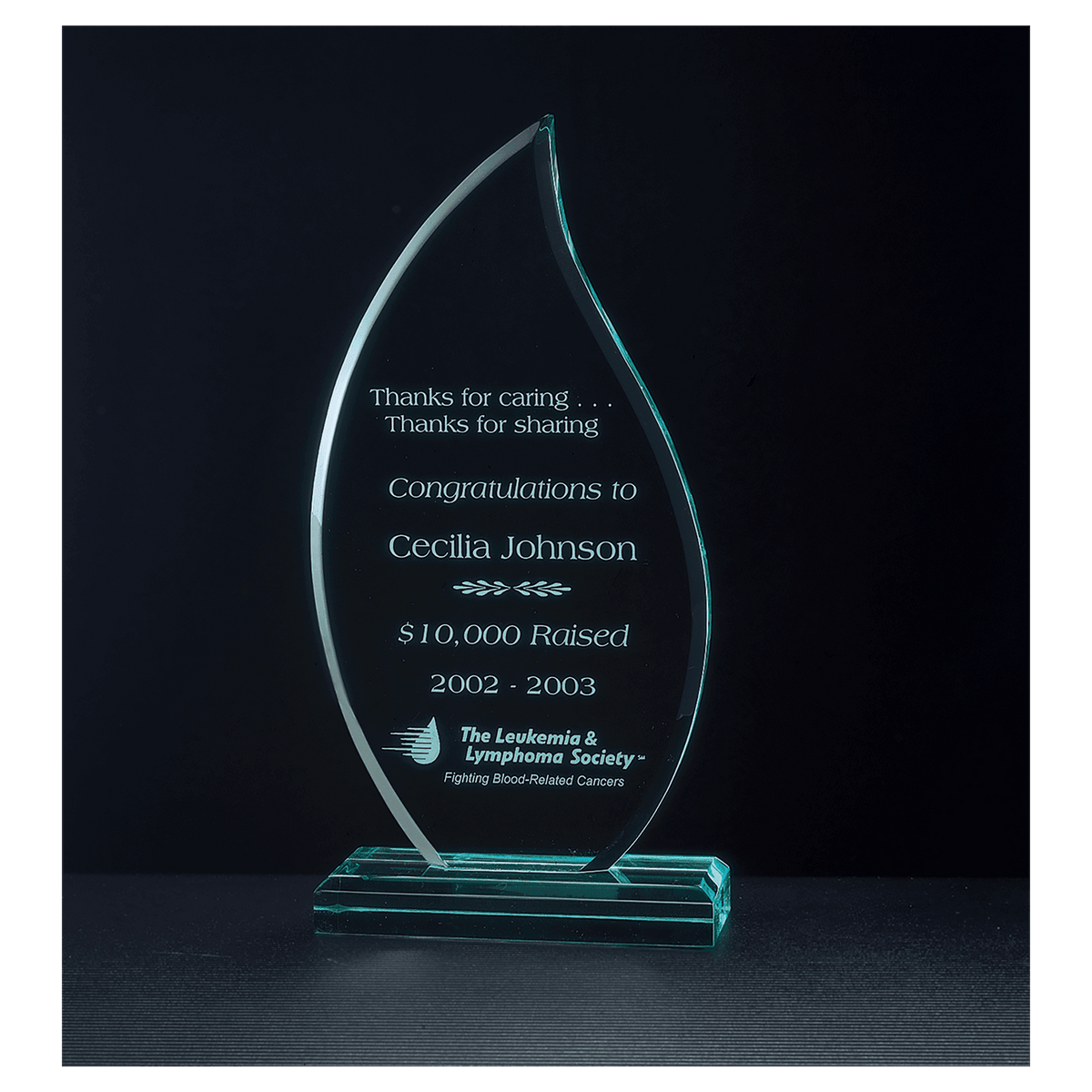 Flame Series Jade Acrylic Award
