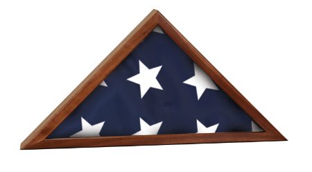 16 1/4" x 8 1/4" Genuine Walnut Flag Display Case