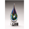Multicolor Teardrop Art Glass Award
