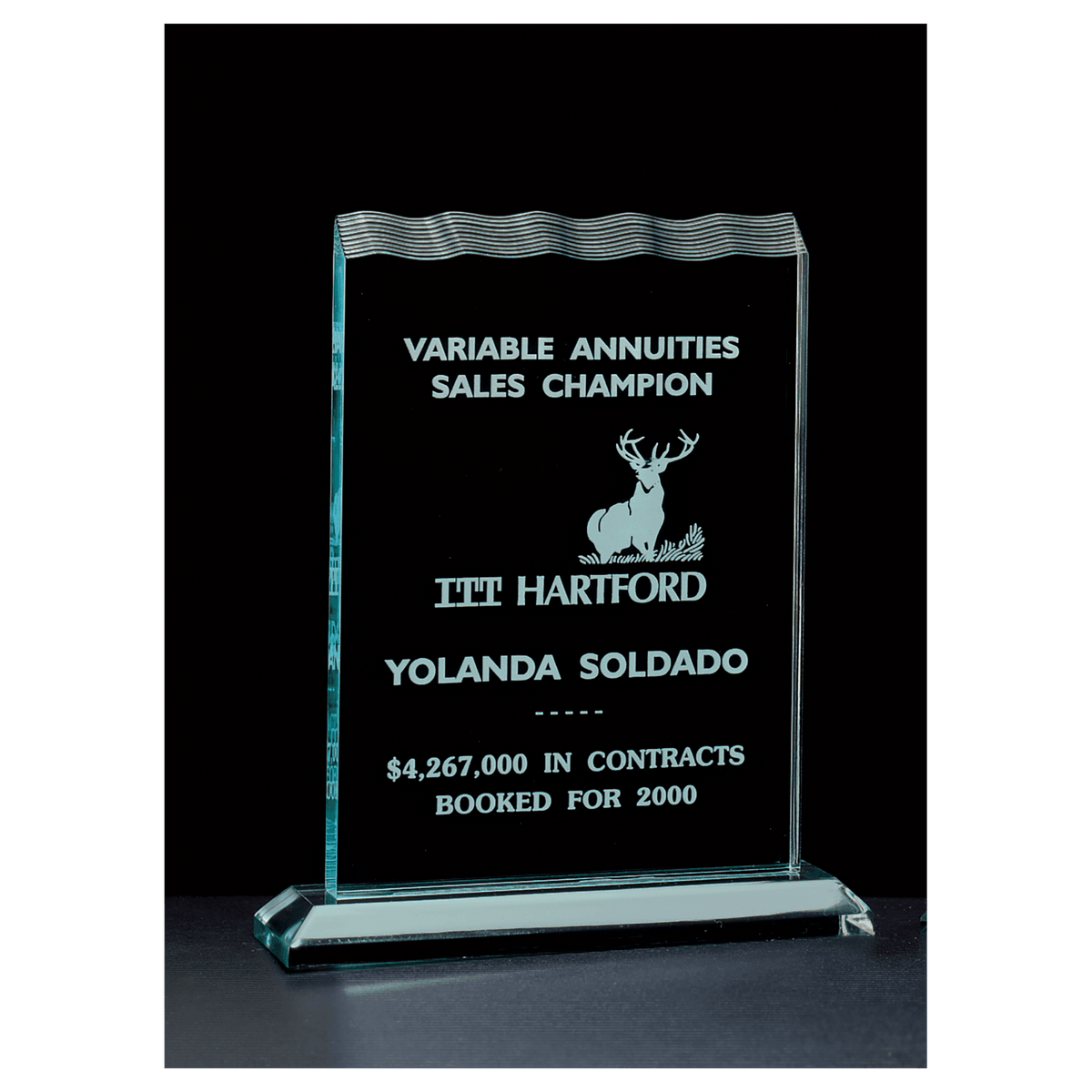 Tidal Jade Acrylic Award