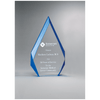 Blue Bevel Acrylic Flame Award