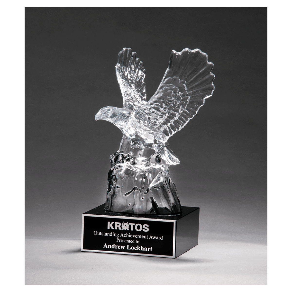 Carved Crystal Eagle Award