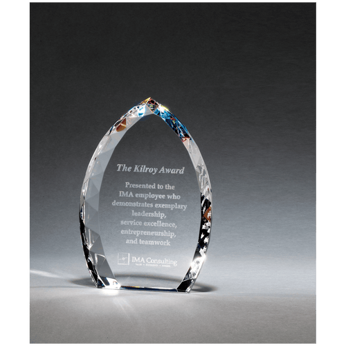 Jeweled Edge Crystal Flame Award