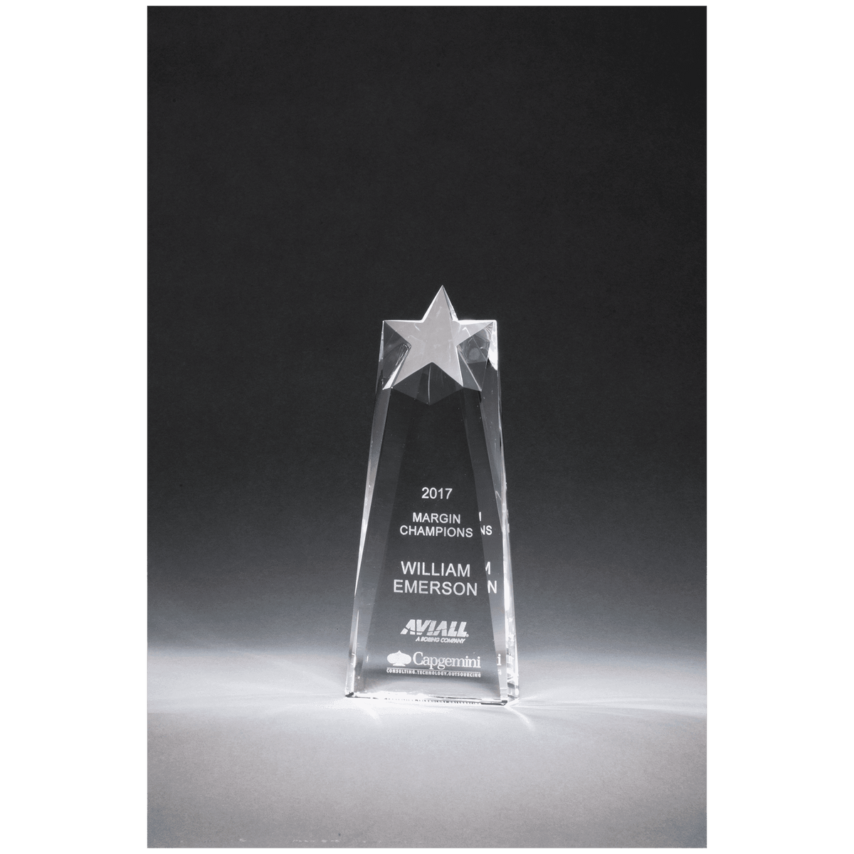 Carved Crystal Star Trophy