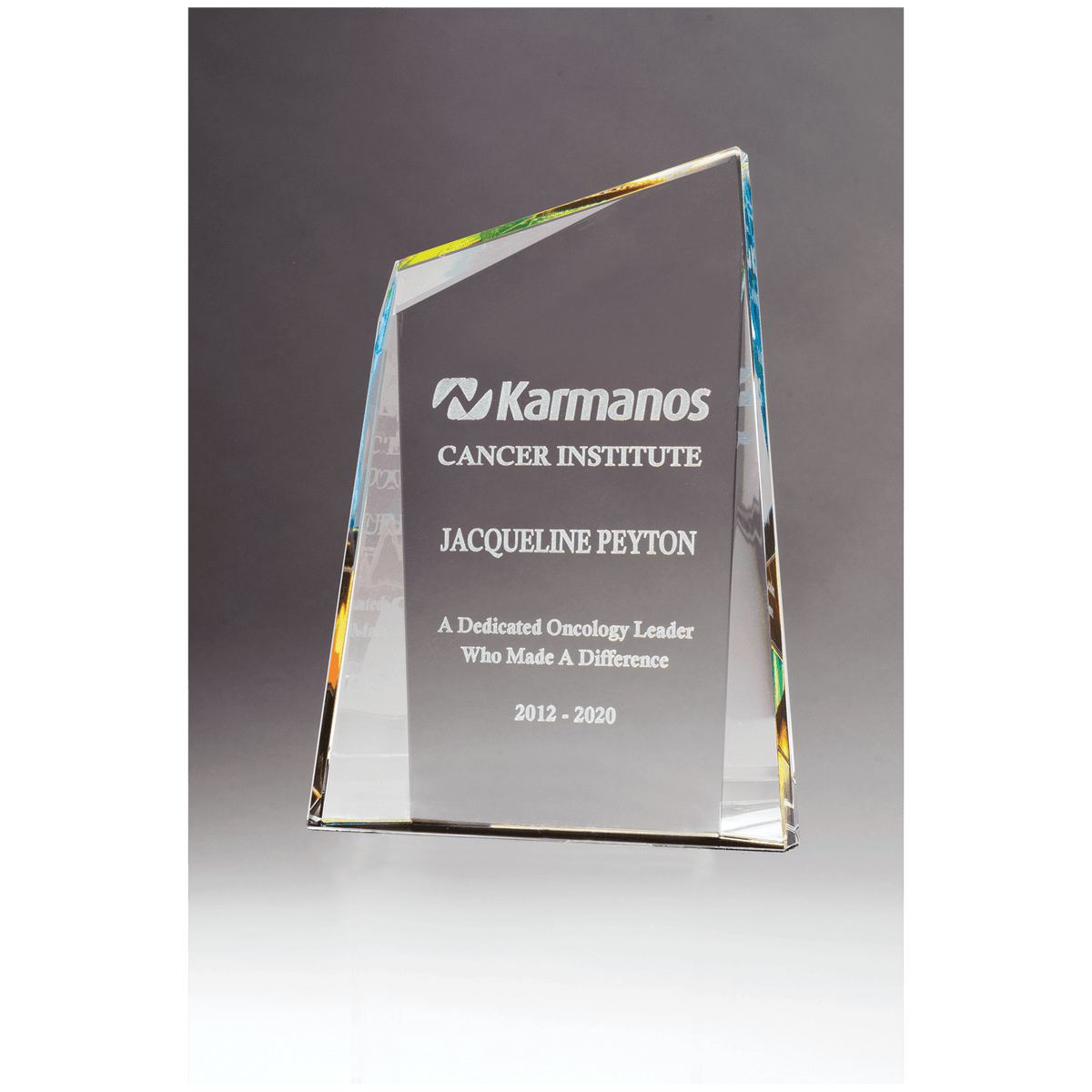 Zenith Crystal Award with Prism Effect