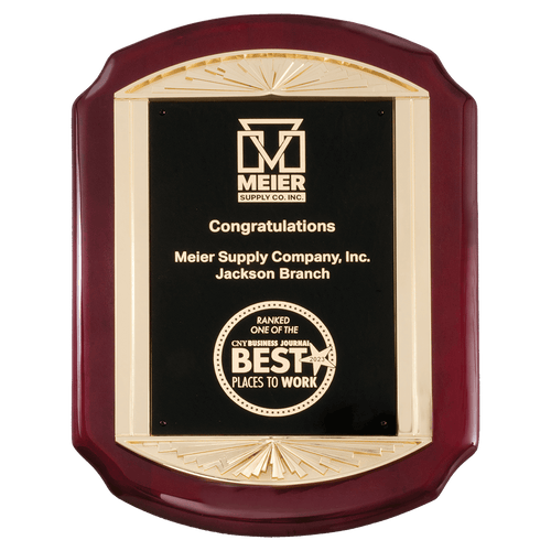 Rosewood Gold Sunburst Plaque