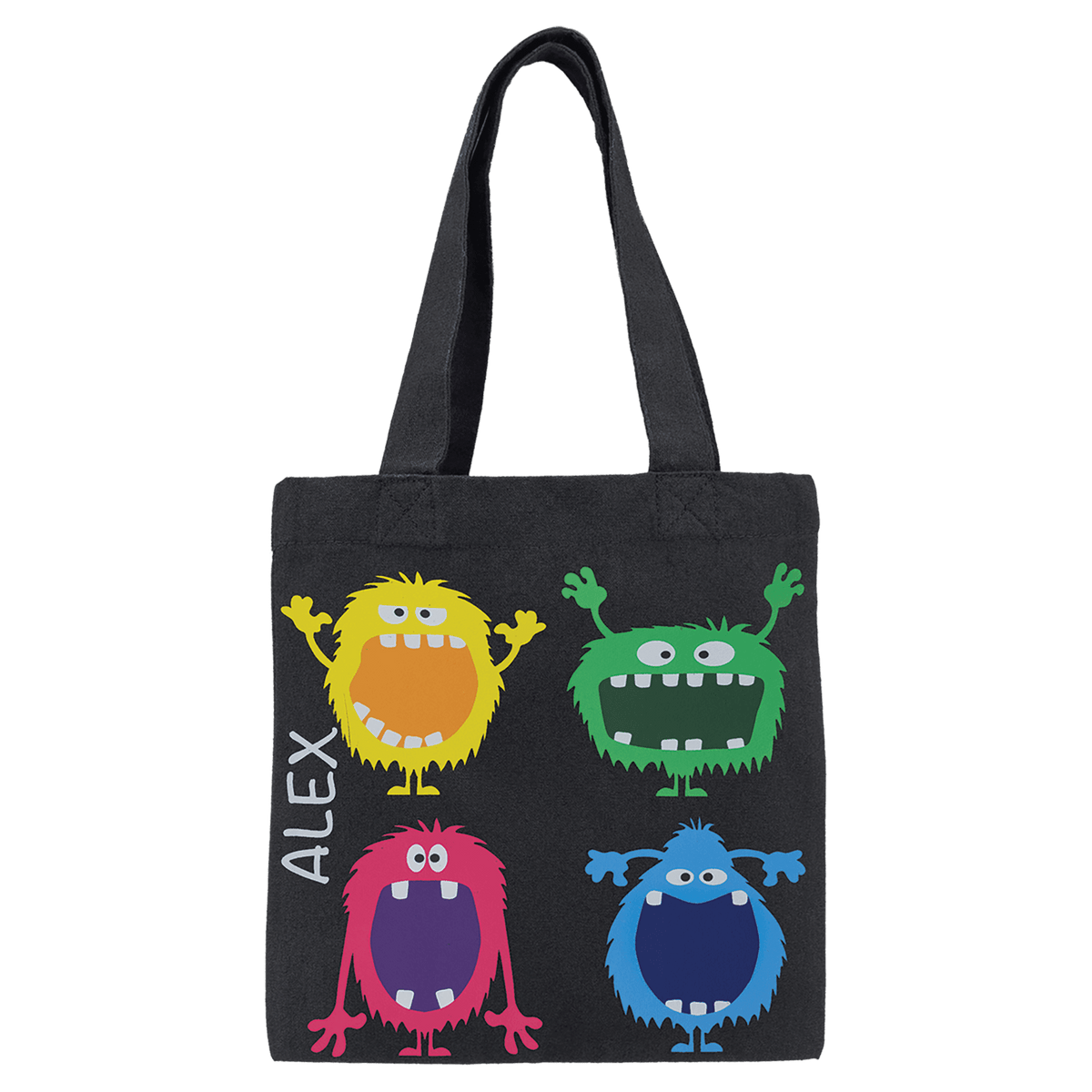 Black Cotton Canvas Tote, 8" x 8"