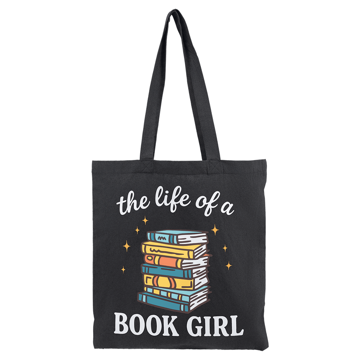 Black Cotton Canvas Tote, 14 1/2" x 15 1/2"
