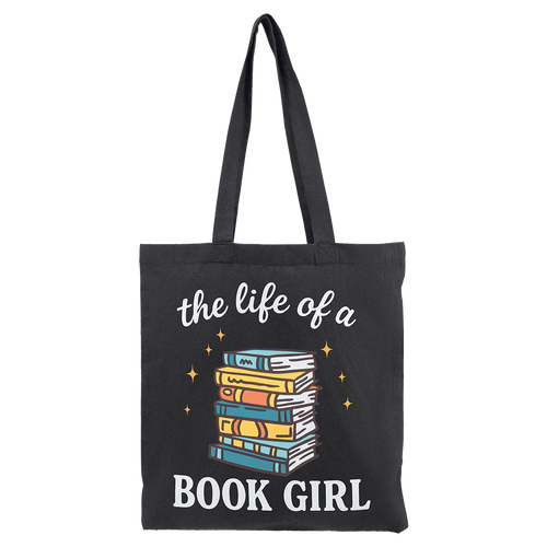 Black Cotton Canvas Tote, 14 1/2" x 15 1/2"