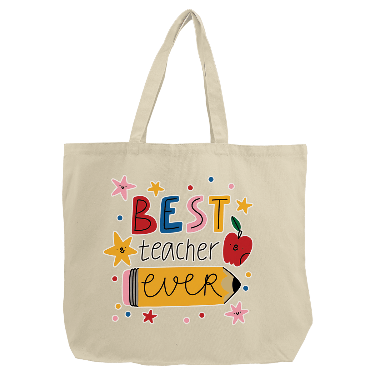 Natural Cotton Canvas Tote with 5" Gusset, 20" x 15" x 5"