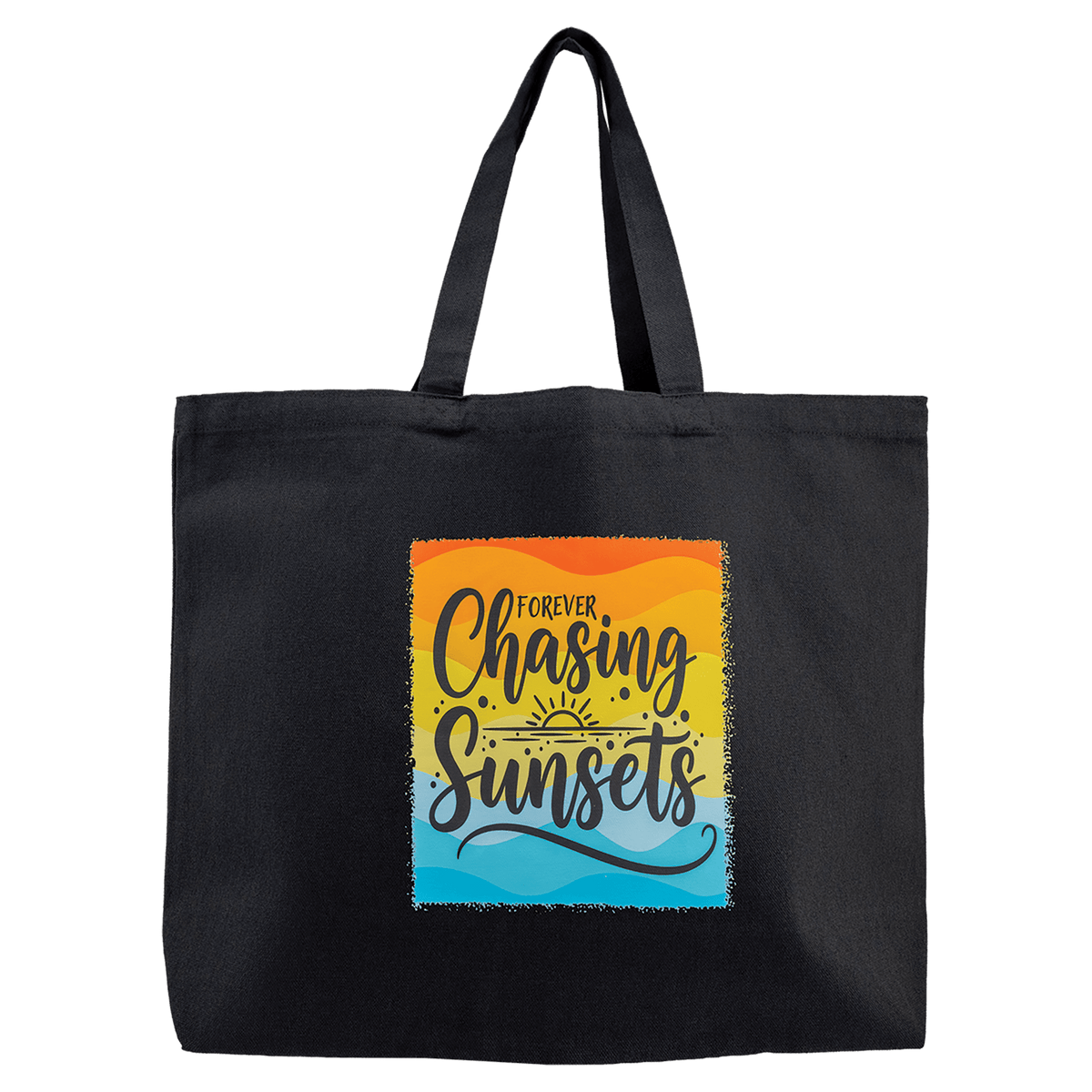 Black Cotton Canvas Tote with 5" Gusset, 20" x 15" x 5"