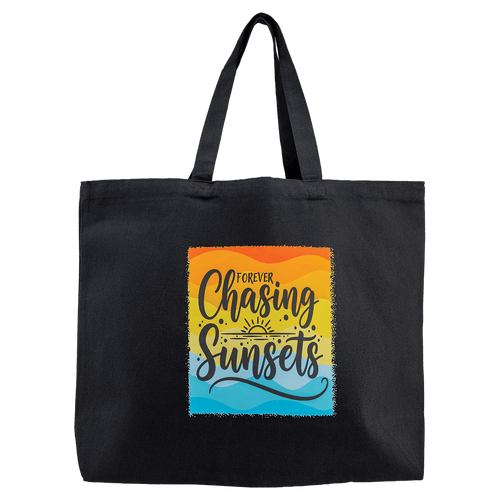 Black Cotton Canvas Tote with 5" Gusset, 20" x 15" x 5"