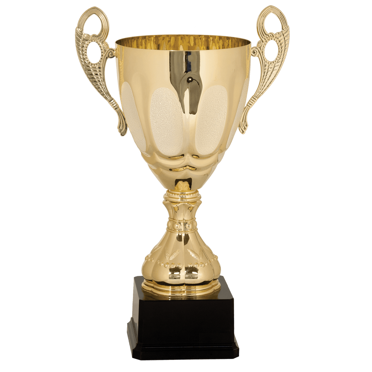 Frosted Panel Metal Cup Trophy — 700 Series — CMC704G option