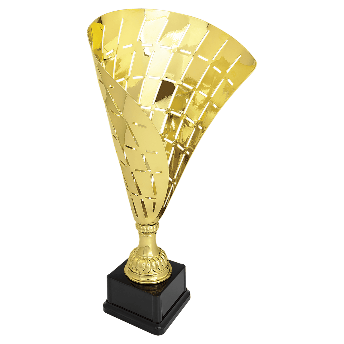 Gold Metal Flag Cup on Plastic Base
