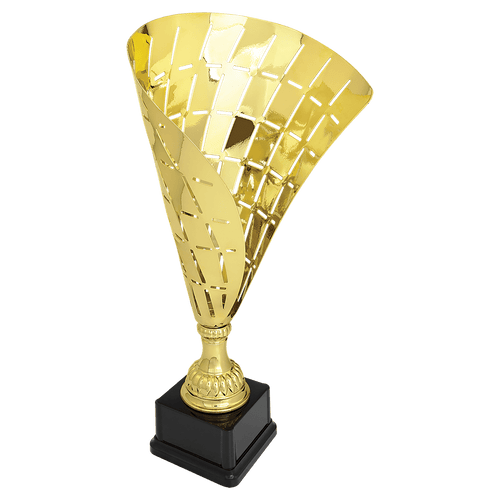 Gold Metal Flag Cup on Plastic Base