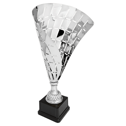 Silver Metal Flag Cup on Plastic Base