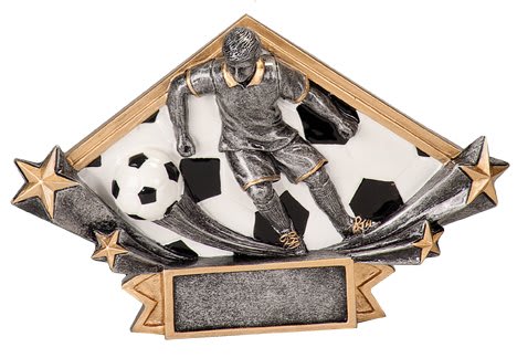 Male Soccer Diamond Star Resin