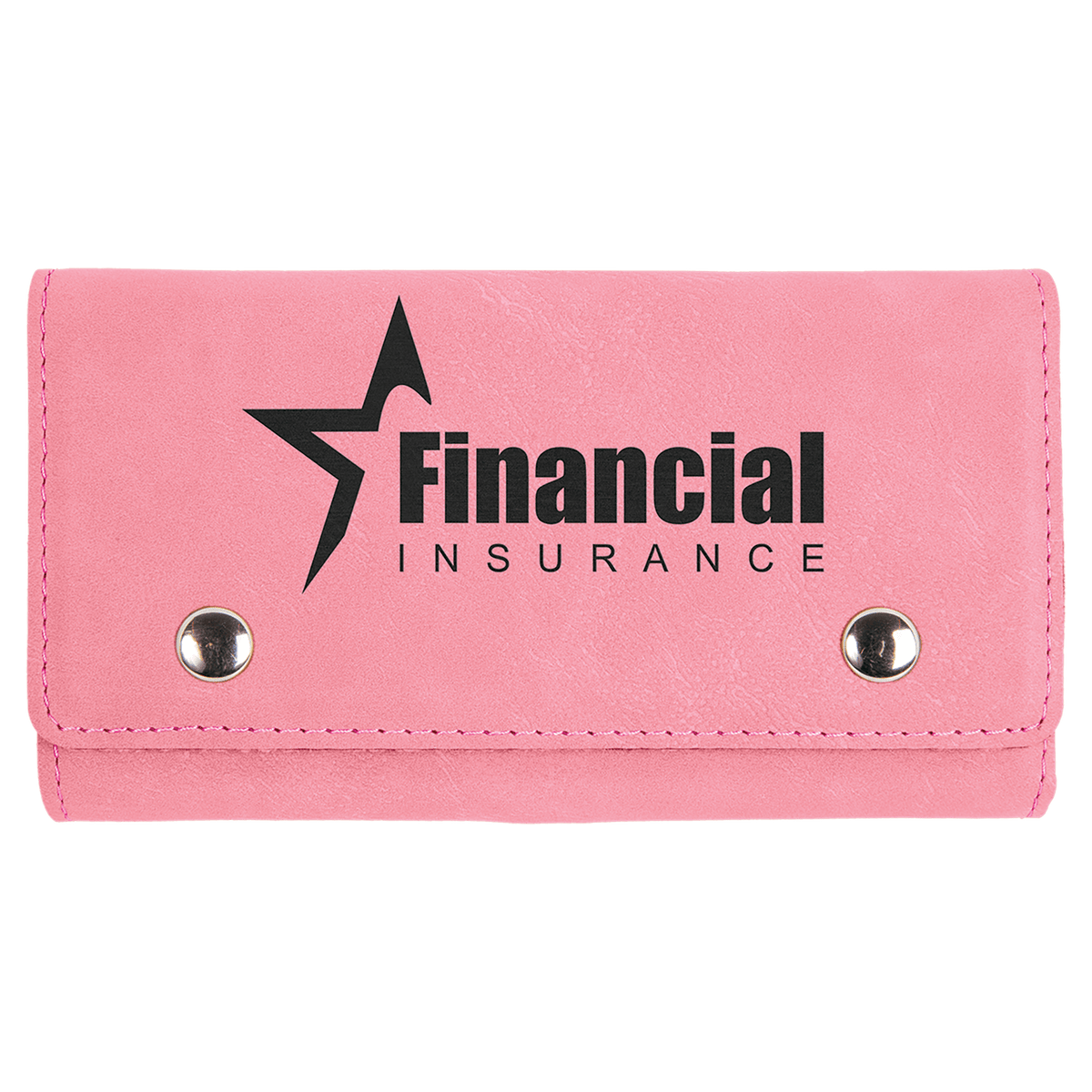 Pink Laserable Leatherette Card & Dice Set