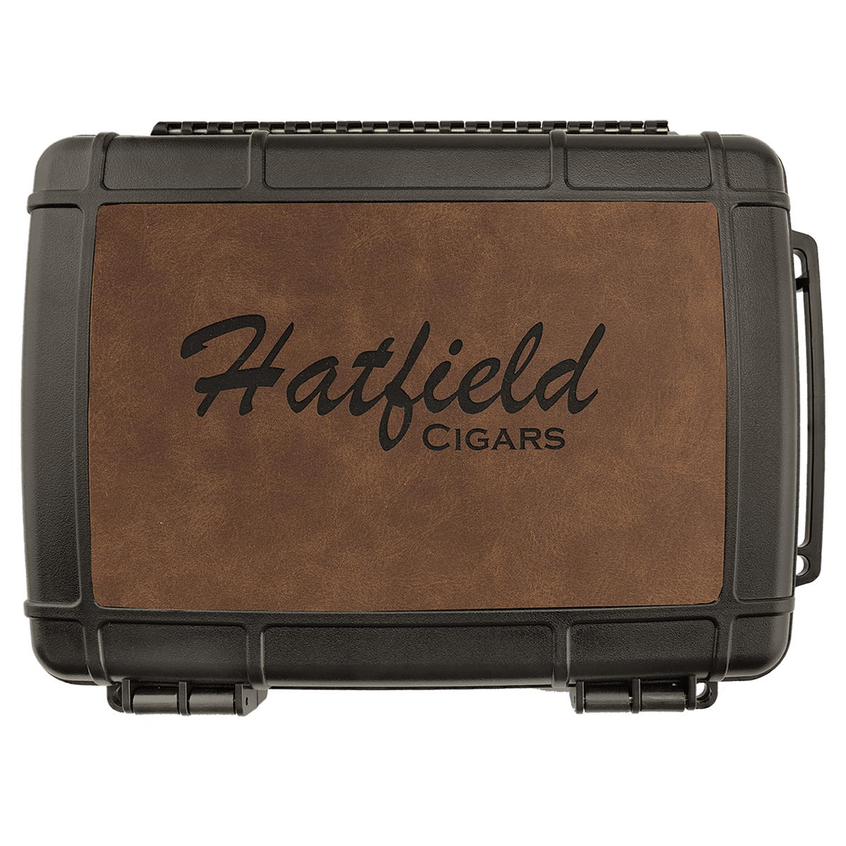 Travel Cigar Case - Laserable Leatherette, Creekside Collection, Dark Brown