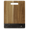 11 1/2" x 8 3/4" Acacia with Marble Accent Rectangle Cutting Board with Handle