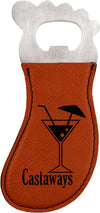 Laserable Leatherette Foot Shaped Bottle Opener with Magnet