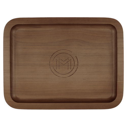 13 5/8" x 10 5/8" Walnut Tray with 9" x 12" Recessed Center