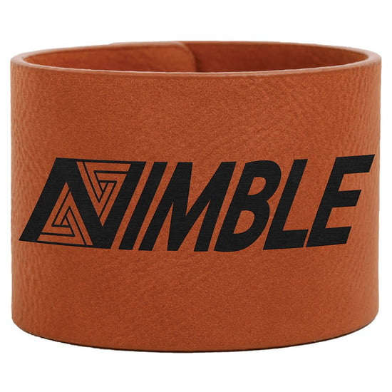 9 1/2" x 2" Laserable Leatherette Cuff Bracelet