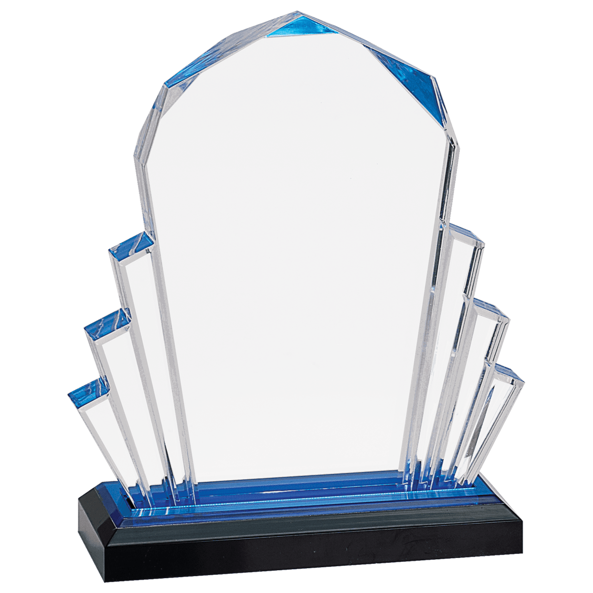 Blue Faceted Impress Acrylic