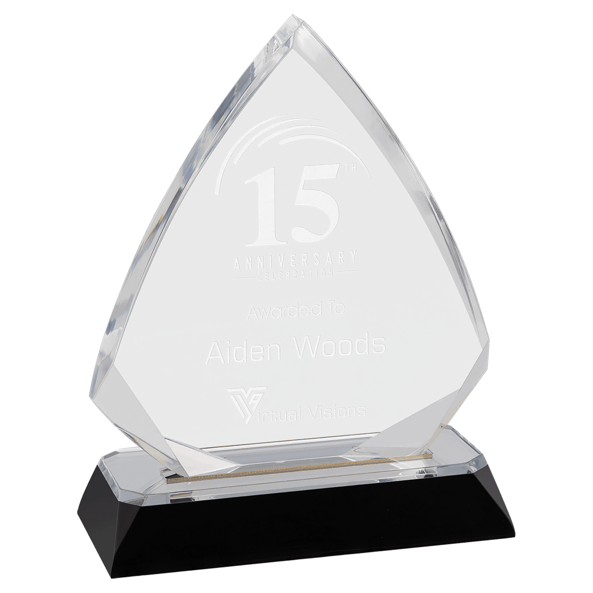 5 3/4" Silver Arrow Diamond Corner Base Impress Acrylic